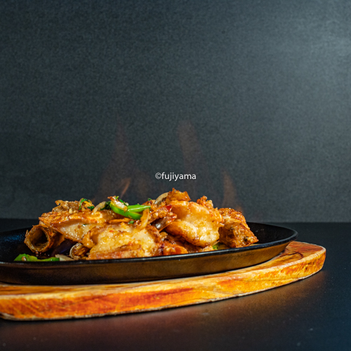 Scampis grillés et flambés